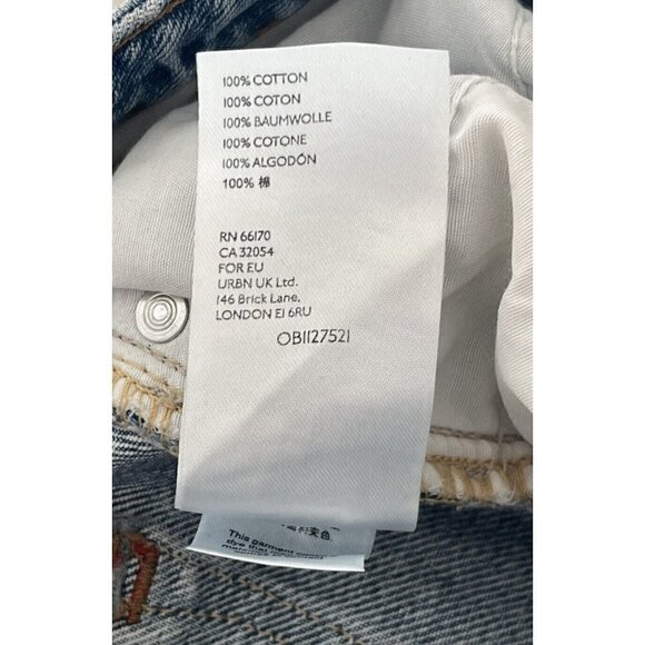 BDG Urban Outfitters Women's Sz 29 Slim Straight Patch Work Distressed Jeans - Picture 8 of 10